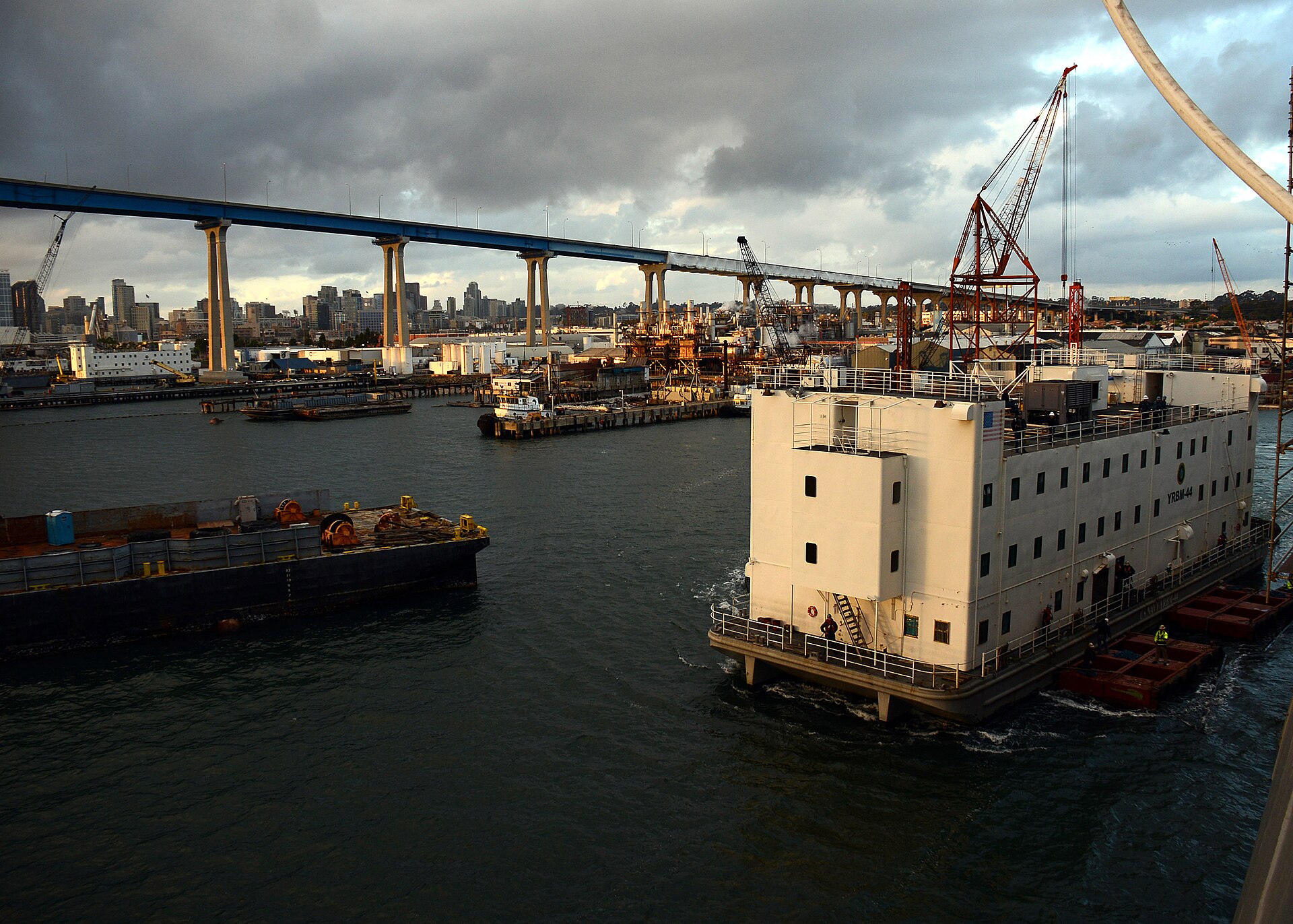 Vessel in dry dock